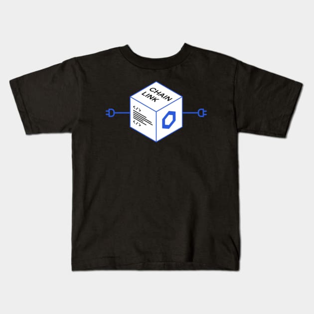 Chainlink Crypto LINK Cryptocurrency Connecting Kids T-Shirt by BitcoinSweatshirts